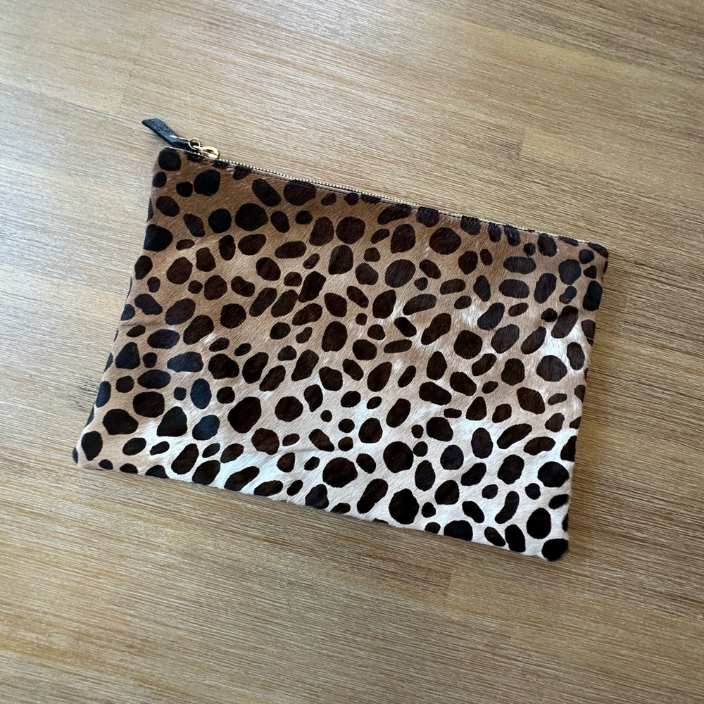 Clare V cheetah clutch